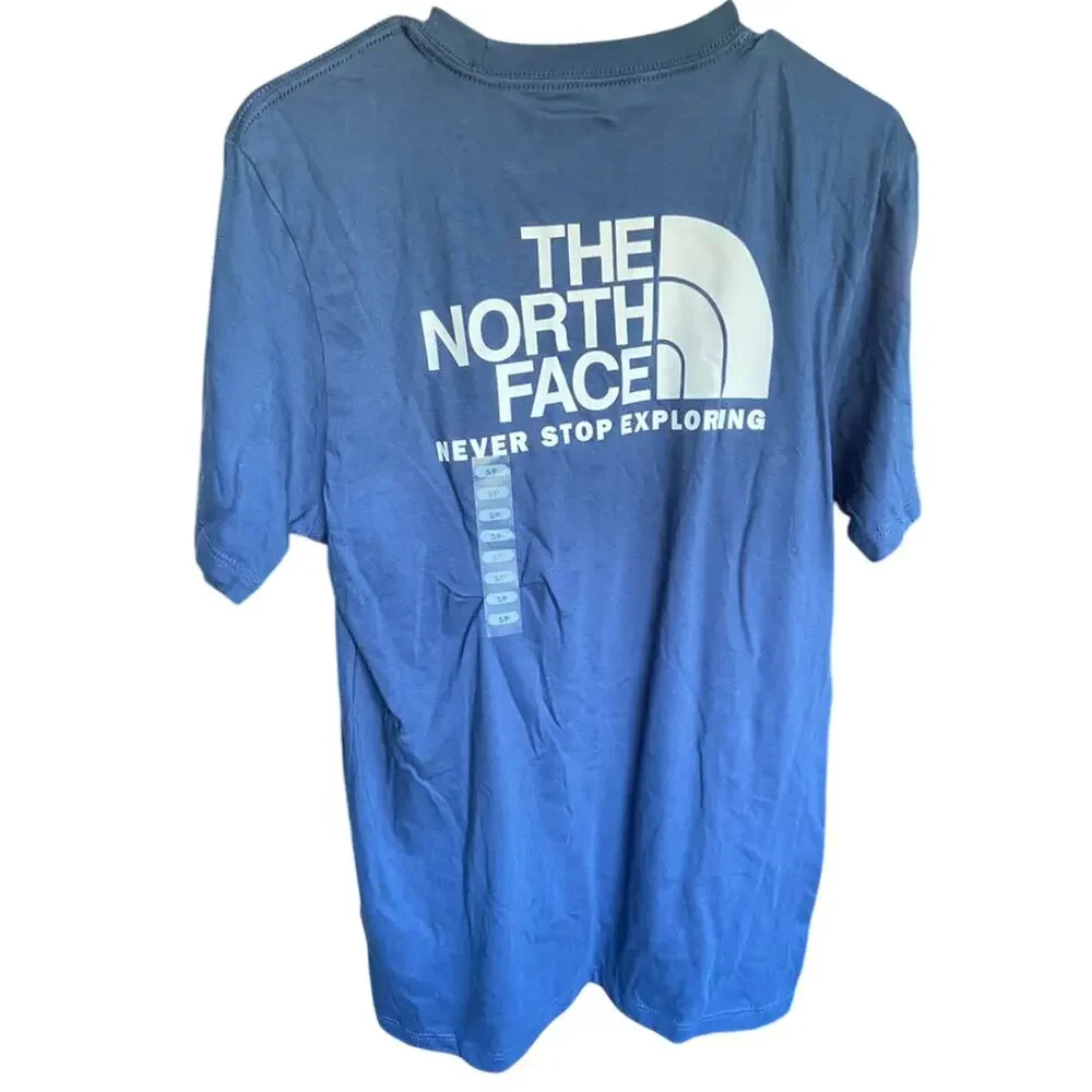 Mens North Face S shirt short sleeve blue
